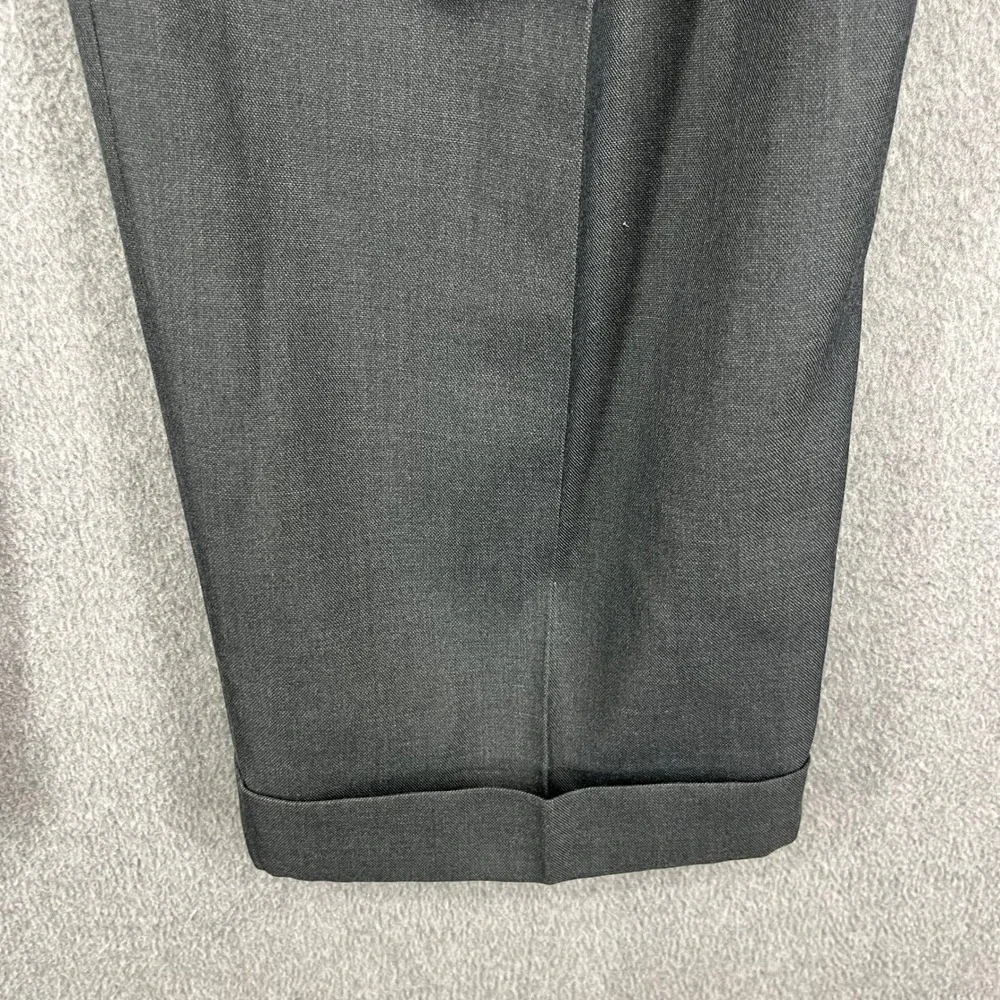 Perry Ellis Portfolio Men's Grey Pleated Dress Pants Size 33x30 Polyester Rayon‎
